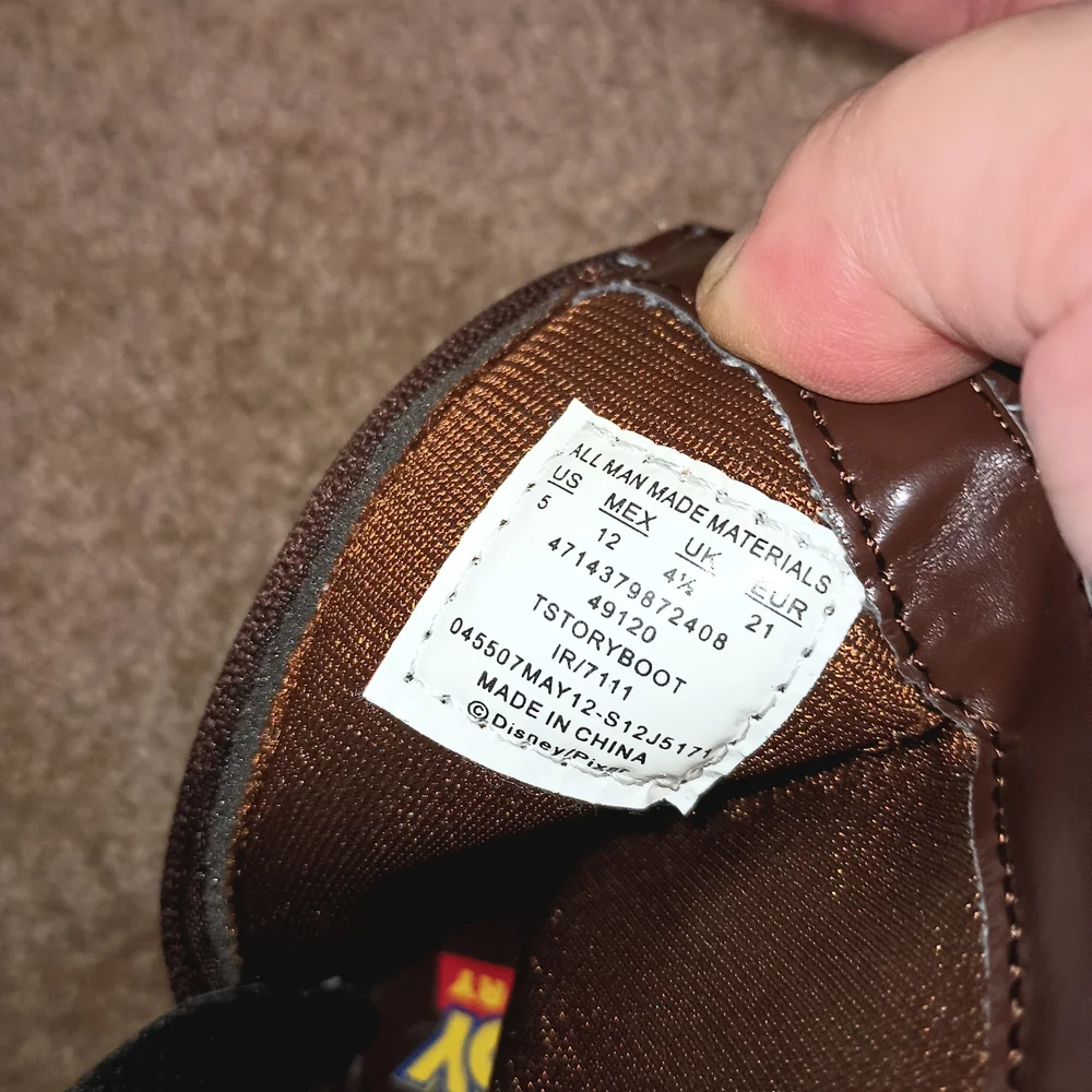 Kids Disney Pixar‎ Toy Story Brown Light Up Cowboy Boots 5